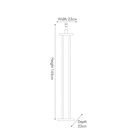 Tucson Nickel Column Floor Lamp Base