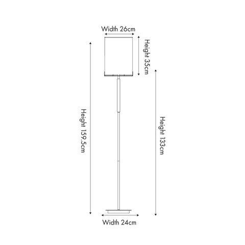 Manzoni Marble Effect Floor Lamp