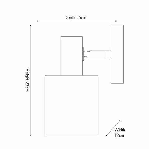 Hobbs White Task Wall Light