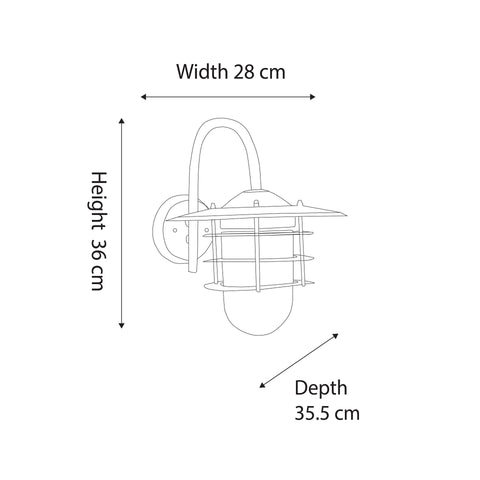 Ericsson Brushed Steel Metal & Opaque Glass Wall Light