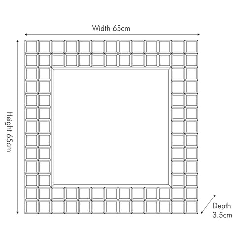 Hoxton Mirrored Glass Tile Square Wall Mirror