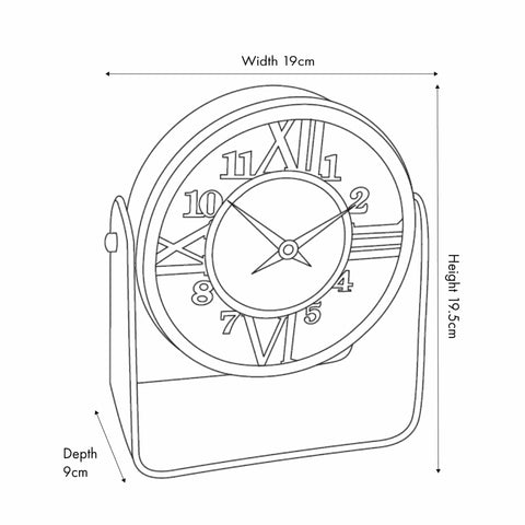 Allegra Nickel Desk Clock