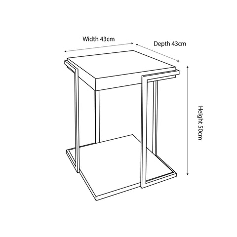 Newburgh Concrete Effect Side Table