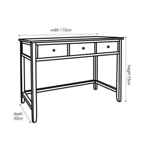 Staten Statement Pine Wood Desk