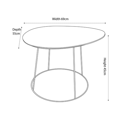 Juni White Oak Finish Side Table