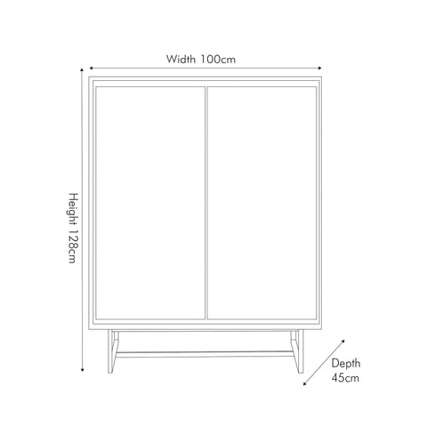 Renzo Mango Wood Bar Cabinet