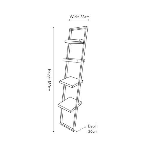 Newburgh Concrete Effect 4 Shelf Unit