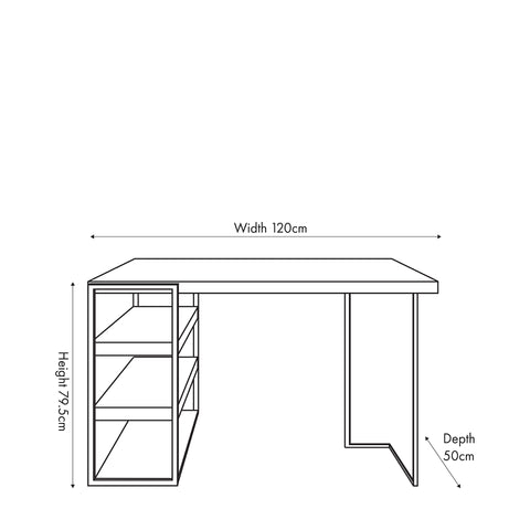 Newburgh Concrete Effect Desk