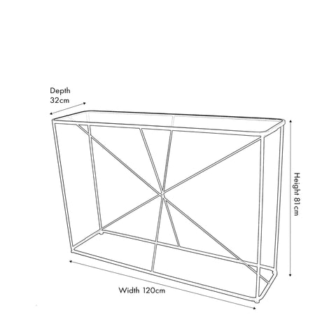 Narvi Glass and Black Console Table