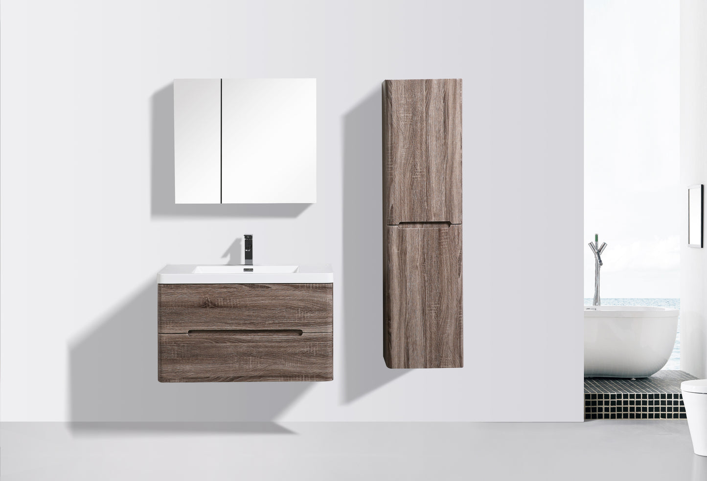 Venice Double Drawer Vanity Cabinet-no basin 900mm