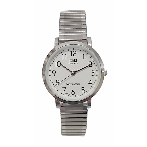 Q&Q SILVER & WHITE WATCH – Callaghan Jewellers