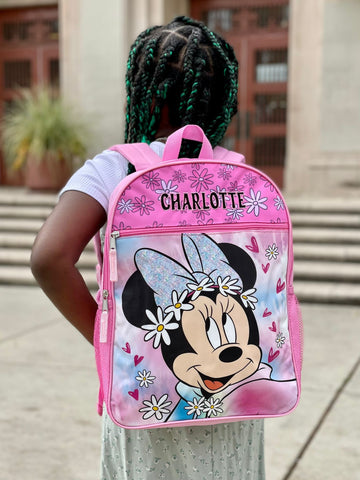 Personalized School Backpack for kids Disney Minnie Mouse