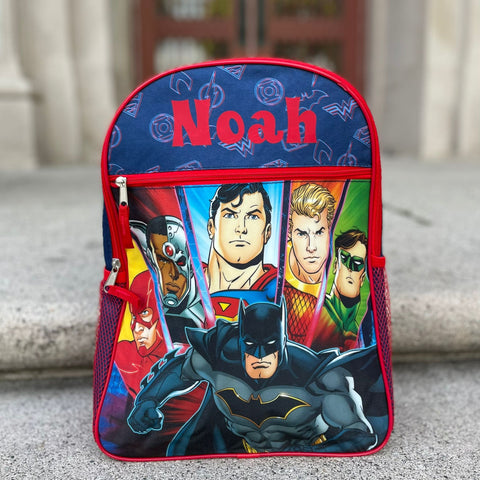 Personalized School Backpack for kids Justice League DC Comics