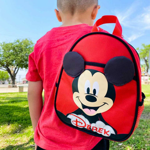 Personalized Mickey Mouse 10 Inch Mini Backpack with Harness – Kishkesh