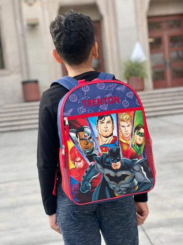 Personalized School Backpack for kids Justice League DC Comics