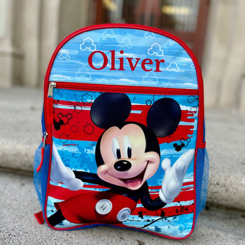 Personalized Mickey Mouse 10 Inch Mini Backpack with Harness – Kishkesh