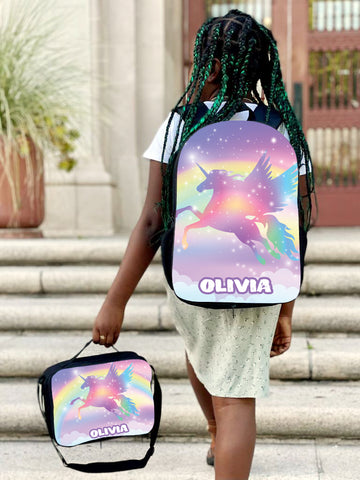 Personalized School Backpack and Lunch bags