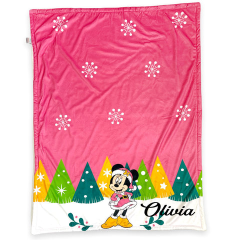 Personalized Disney Baby Blanket Minnie Mouse