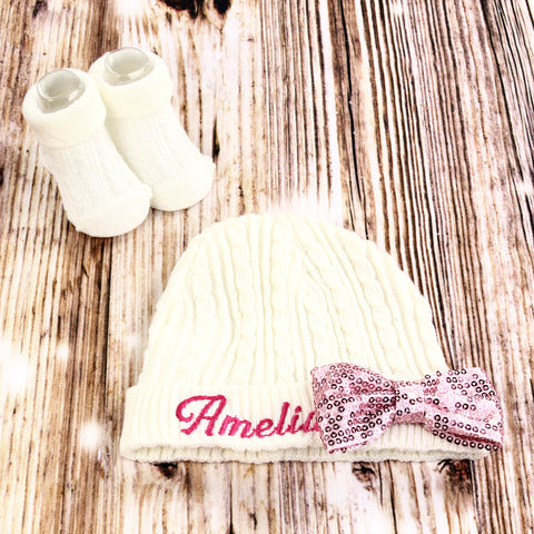 Personalized Baby Hat, Baby Shower Gift