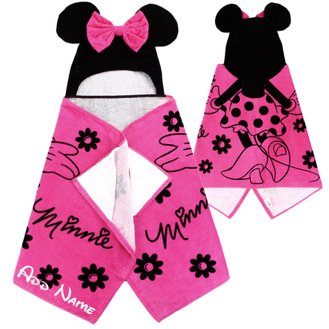 Personalized Disney Towel for Kids Featuring Minnie Mouse