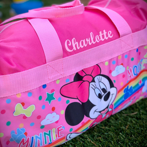 Personalized Travel Duffel Bag for Kids Disney Minnie Mouse