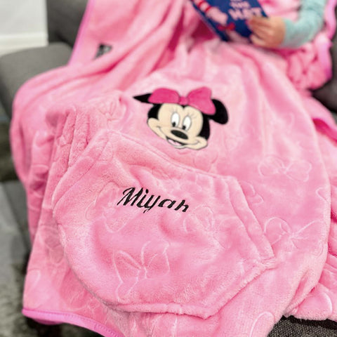 Personalized Throwbee Disney Throw for Kids Minnie Mouse