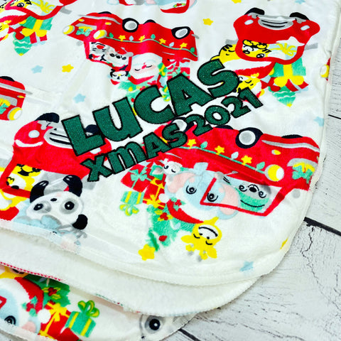 Personalized Holiday Baby Blanket