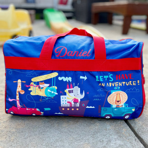 Personalized Travel Duffel Bag for Kids Adventure