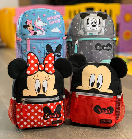 Disney Mickey Mouse Logo Stars 10 Harness Backpack - Red