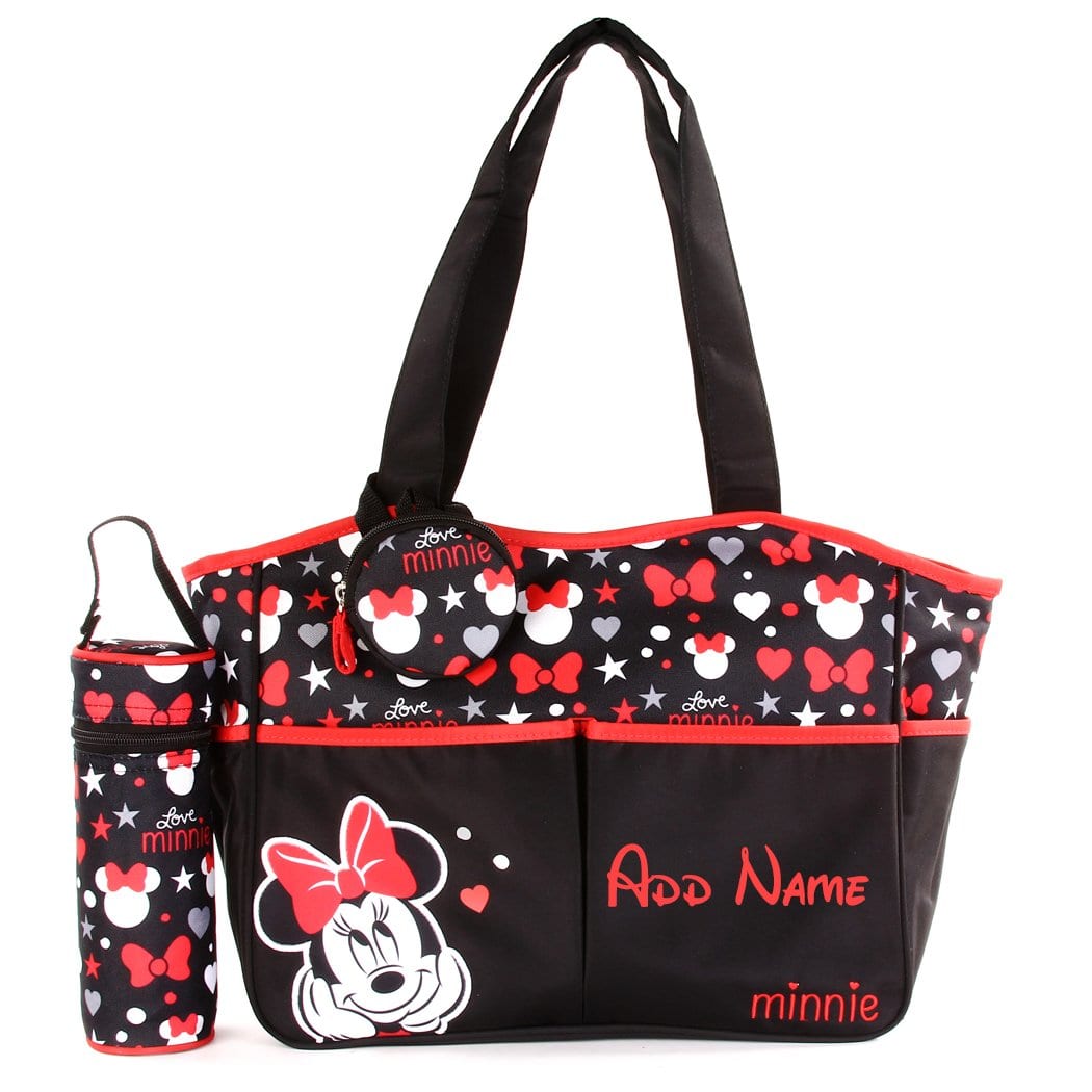 Personalized Disney Minnie Mouse Diaper Bag 4 Piece Set Kishkesh