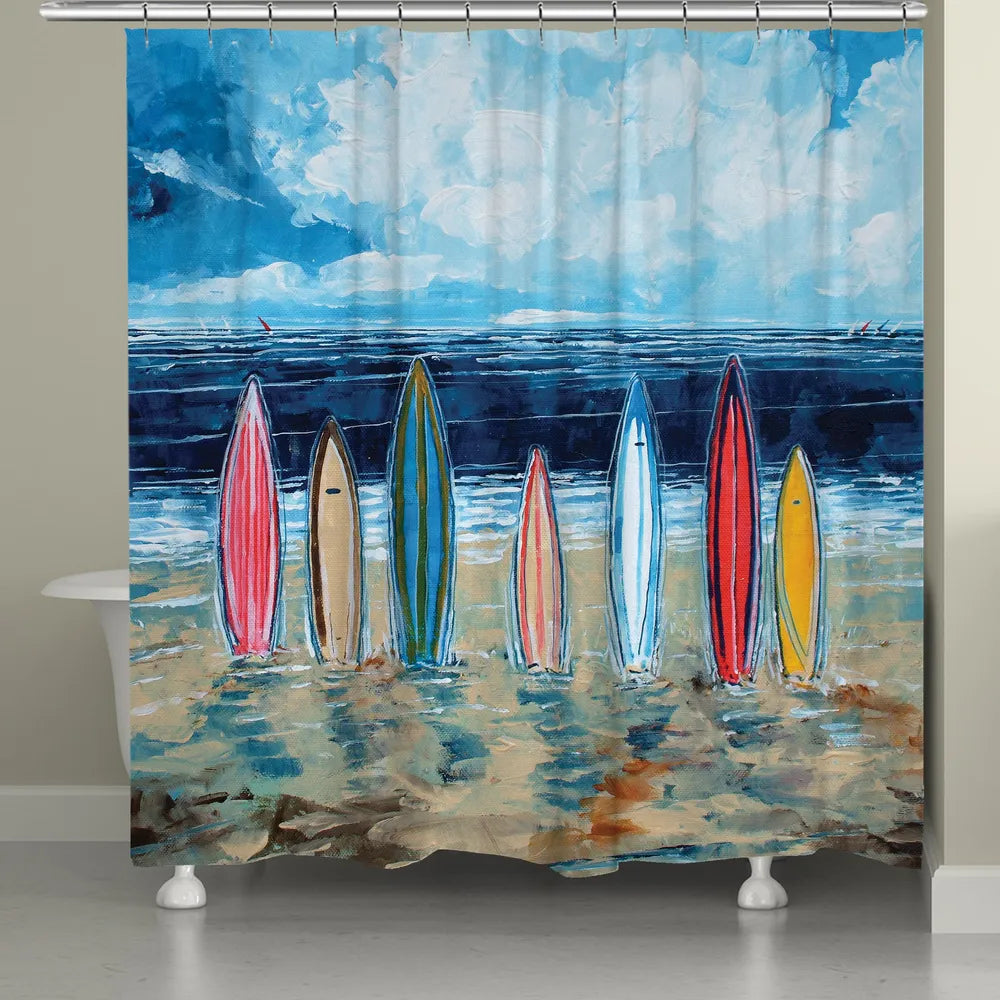 Surfboards Shower Curtain Laural Home