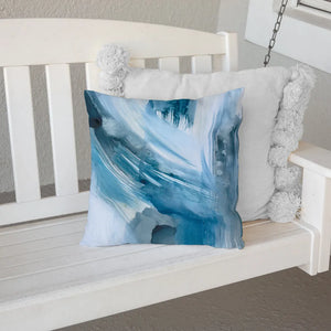 kathy ireland® HOME Abstract Blues II Outdoor Decorative Pillow