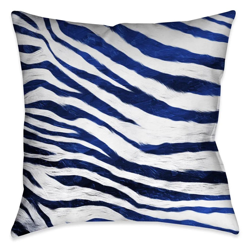 Blue Ombre Zebra Indoor Decorative Pillow Laural Home