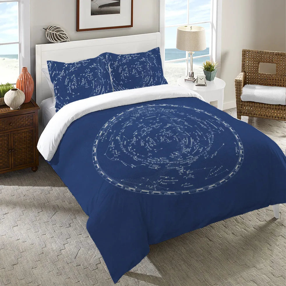 Stars And Constellations Chart Duvet Cover Laural Home