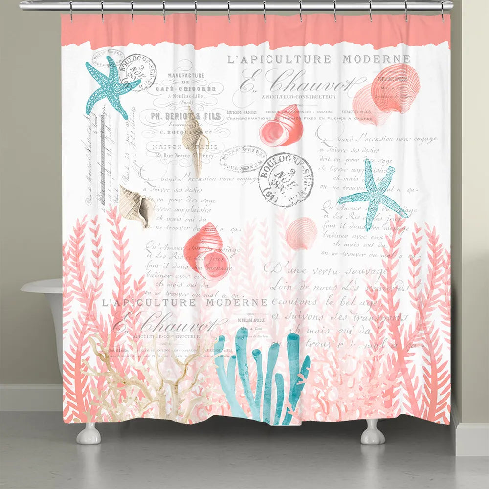 Coral Cove Shower Curtain Laural Home