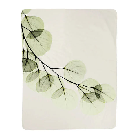 Green X-Ray of Eucalyptus Leaves Shower Curtain - Laural Home