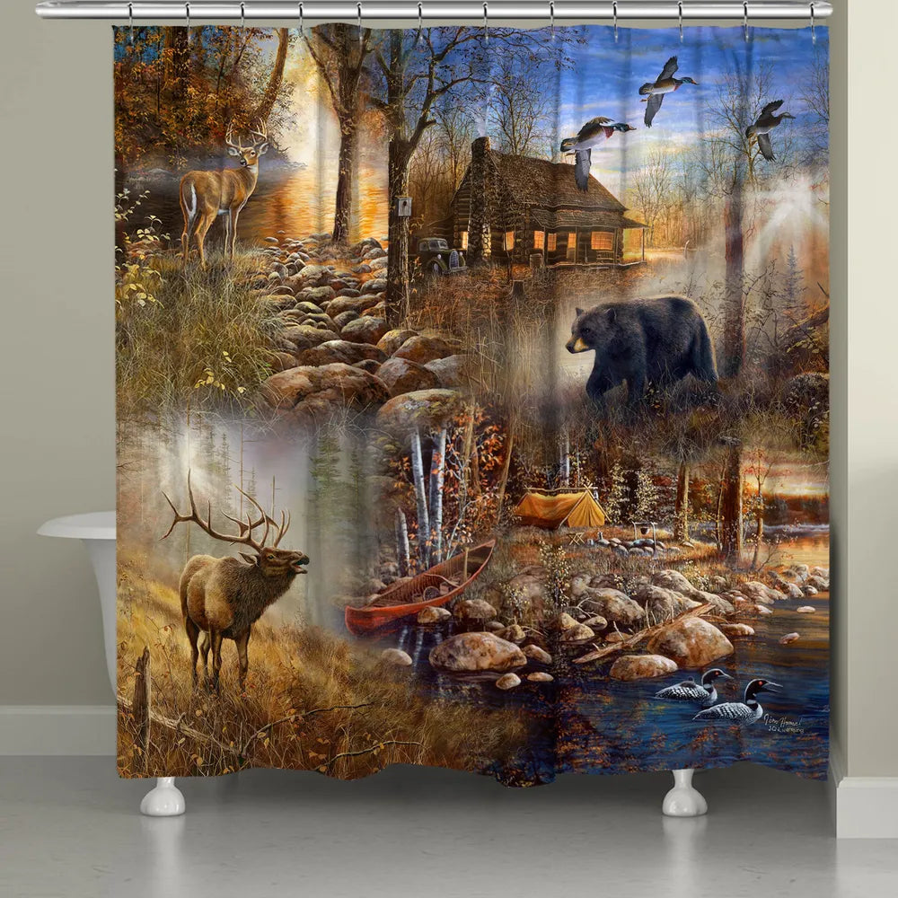 Forest Collage Shower Curtain Laural Home