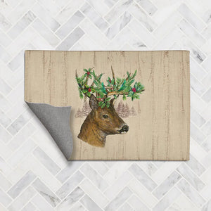 Holiday Deer Chenille Accent Rug