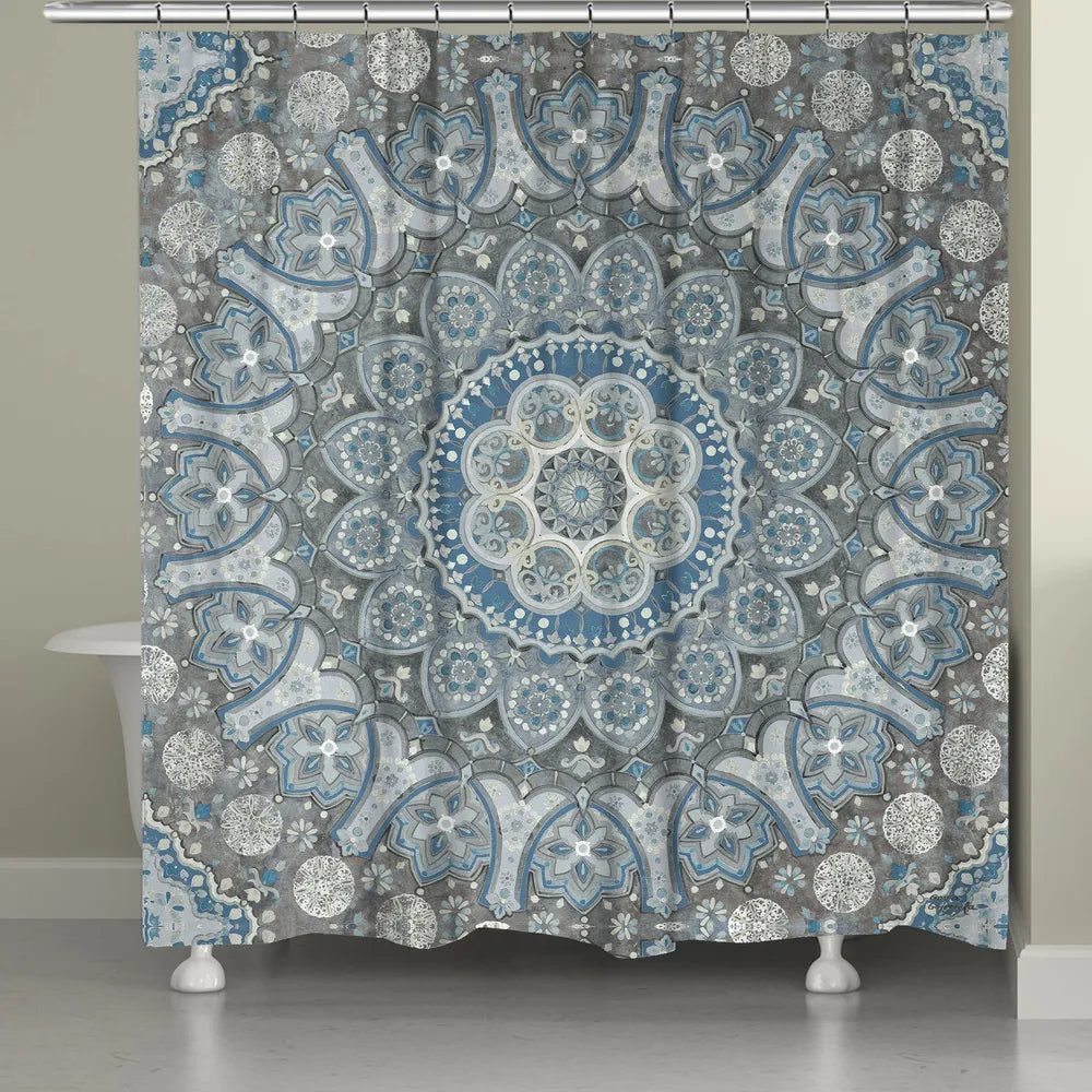 Ice Mandala Shower Curtain - Laural Home