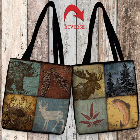 Lodge Fishing Canvas Tote Bag - Laural Home