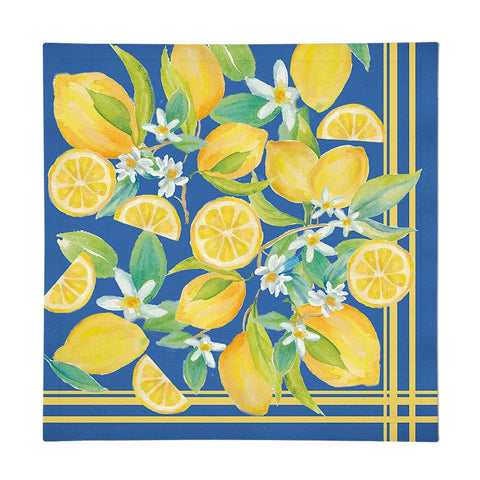 Martha Stewart Bloomfield Lots of Lemons Anti-Fatigue Kitchen Mat, White/Yellow - 18x30