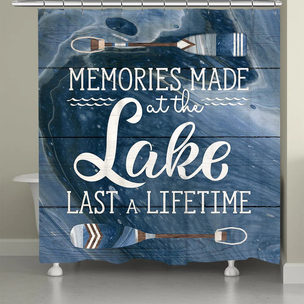 lake rules shower curtain