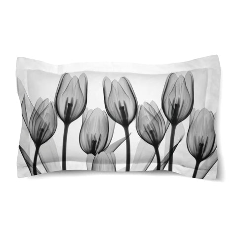 Monochromatic Black Tulips Hand Towels