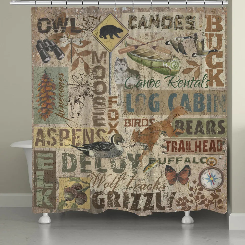 shower curtains with words on them