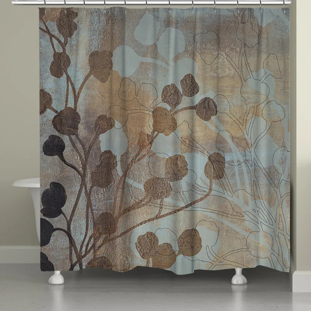 teal and gold shower curtain