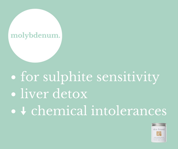 Molybdenum for eczema sulphite sensitivity