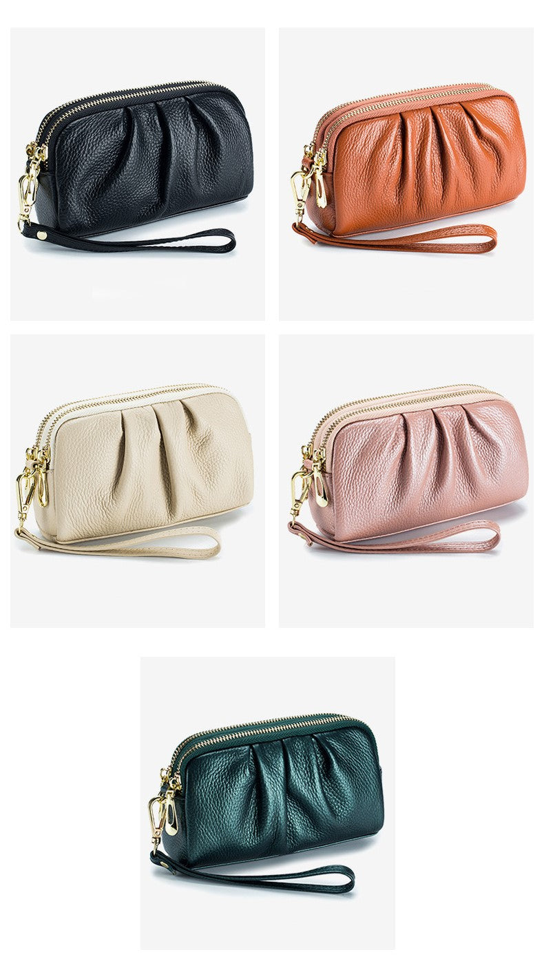 HIMODA genuine leather wristlet purse - ladies - detail 3