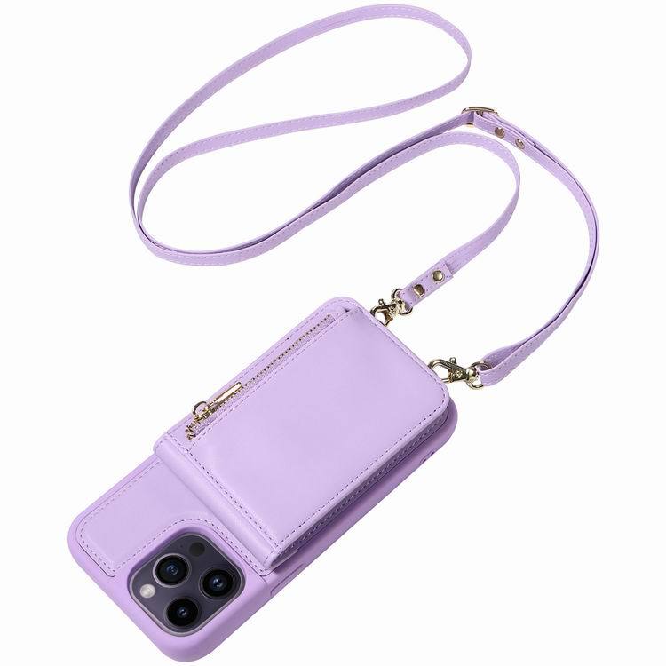 HIMODA crossbody wallet iphone case - purple