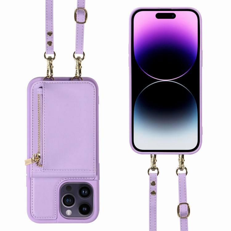 HIMODA crossbody wallet iphone case - purple 2