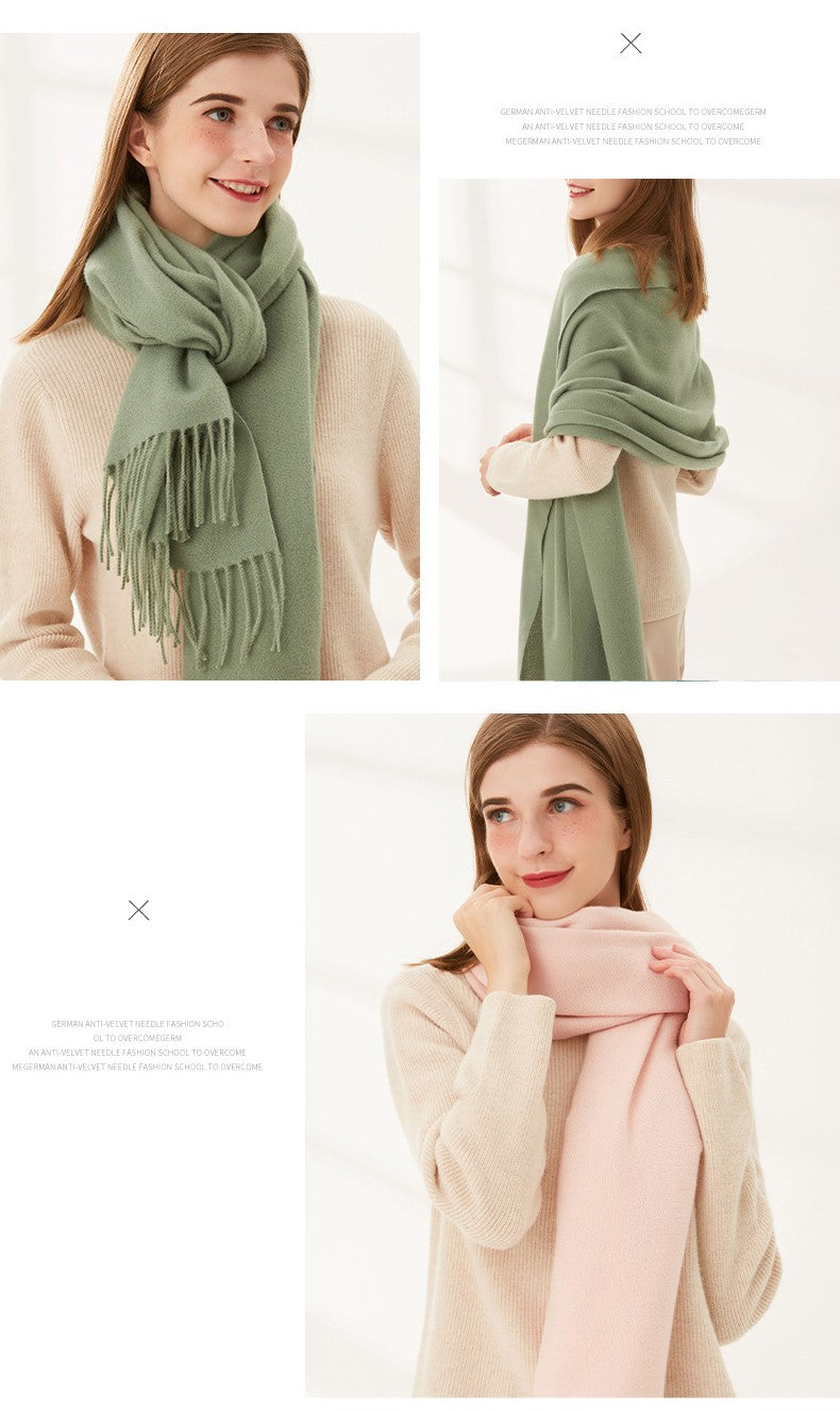 HIMODA cashmere scarf - women - winter shawl - detail 3